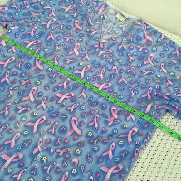 PEACHES UNIFORM CANCER SUPPORT NURSE'S SCRUB WOMAN SIZE XS - Picture 4 of 5